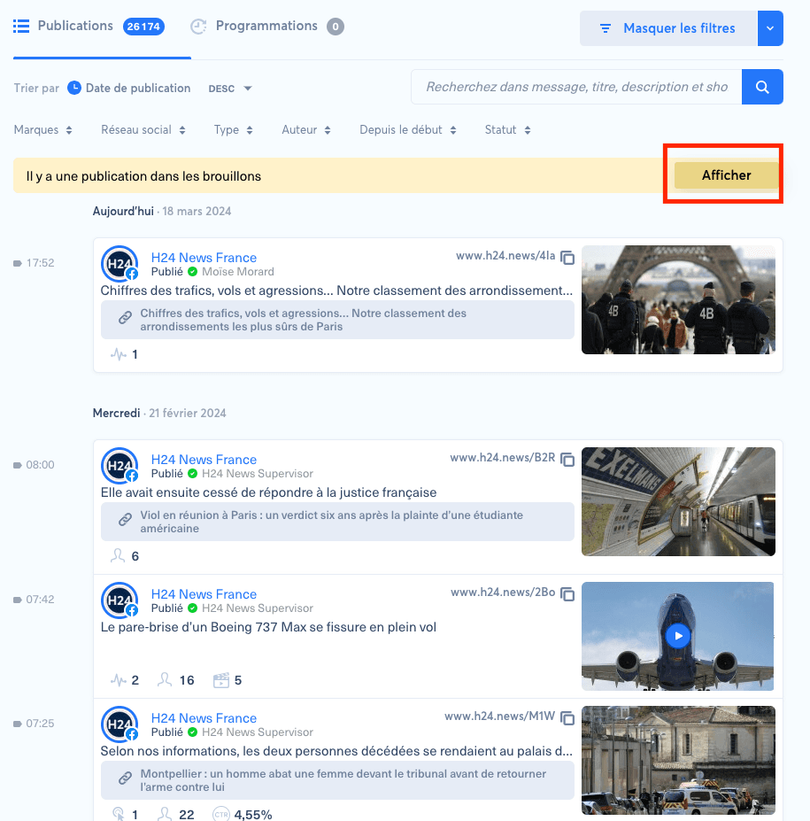 Comment créer un post en brouillon