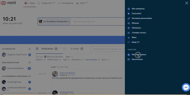 Comment changer la langue de l'interface ?