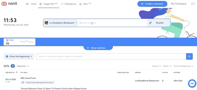 How do I create a shortened URL?