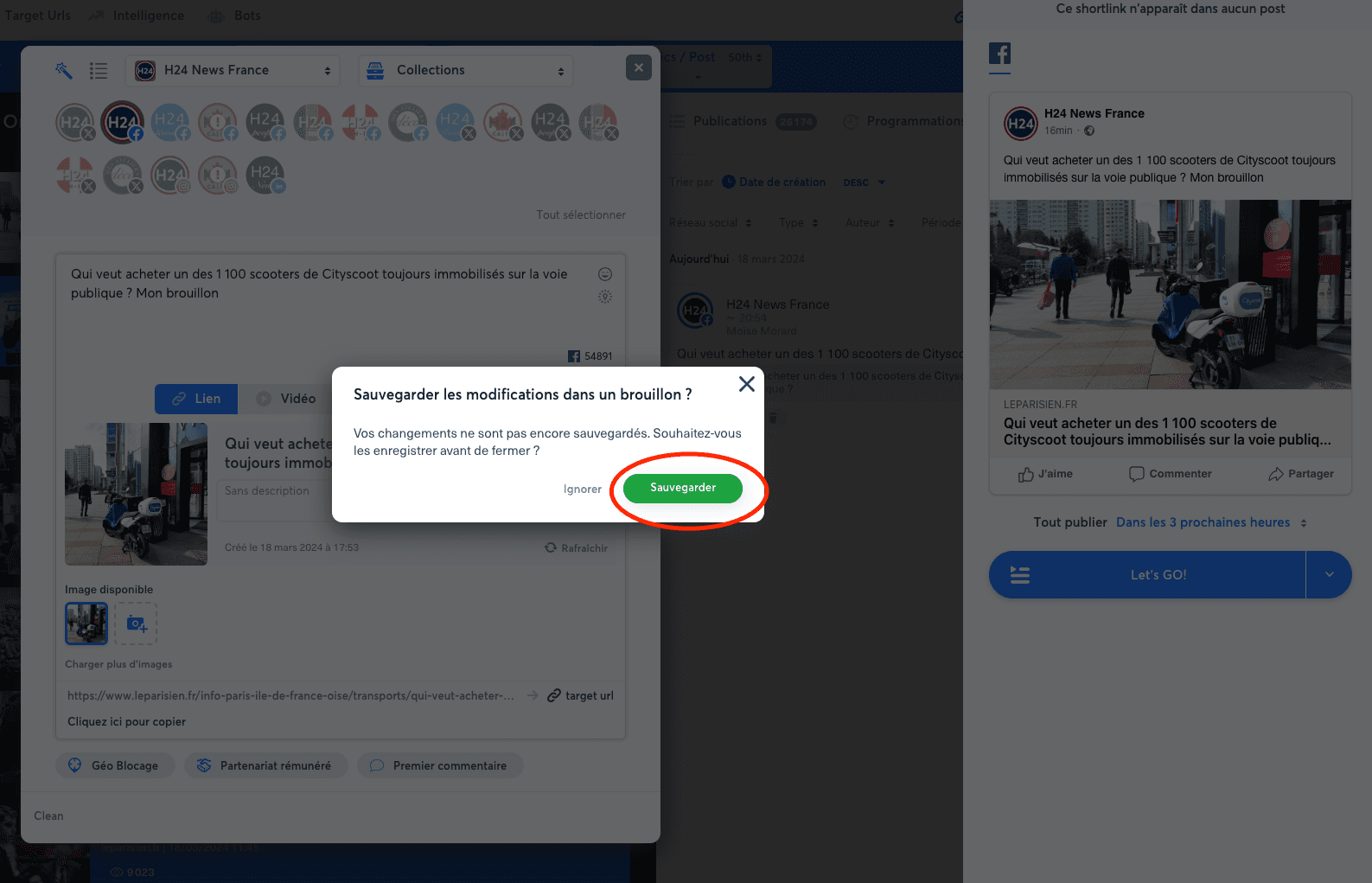 Comment créer un post en brouillon