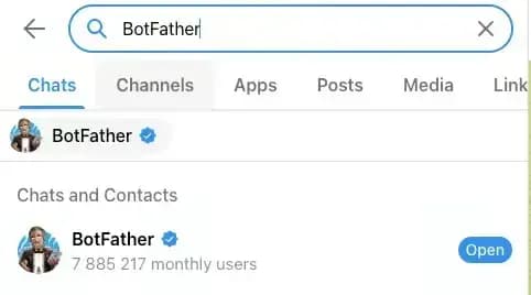Telegram - Add a new channel with a bot