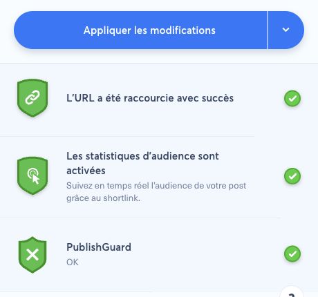 Contrôle PublishGuard validé avant la libération de la GuardBox