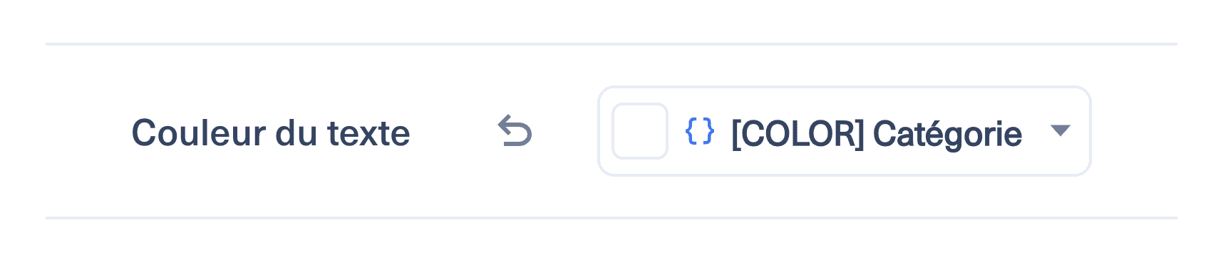 Un champ couleur piloté par un Smart Message